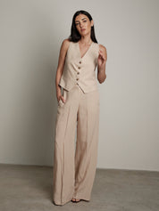 Completo gilet + pantalone Moon gesso