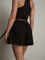 Black balloon shorts