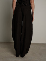 Pantalone Aurora barrel nero