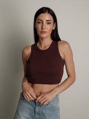Top scollo americana crop (colori all'interno) PREORDINE NERO E BIANCO 16/06
