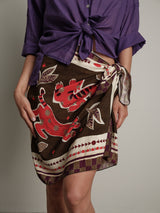 Gonna stampa "virale" rosso/marrone PREORDINE 29/06