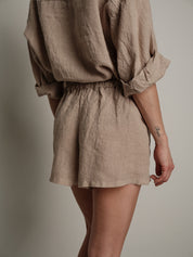 100% linen sand shorts "summer time"