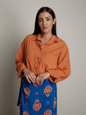 Camicia mussola arancio