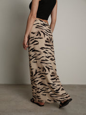Beige zebra skirt