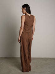 Completo gilet + pantalone Moon tabacco