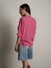 Fuchsia voile shirt