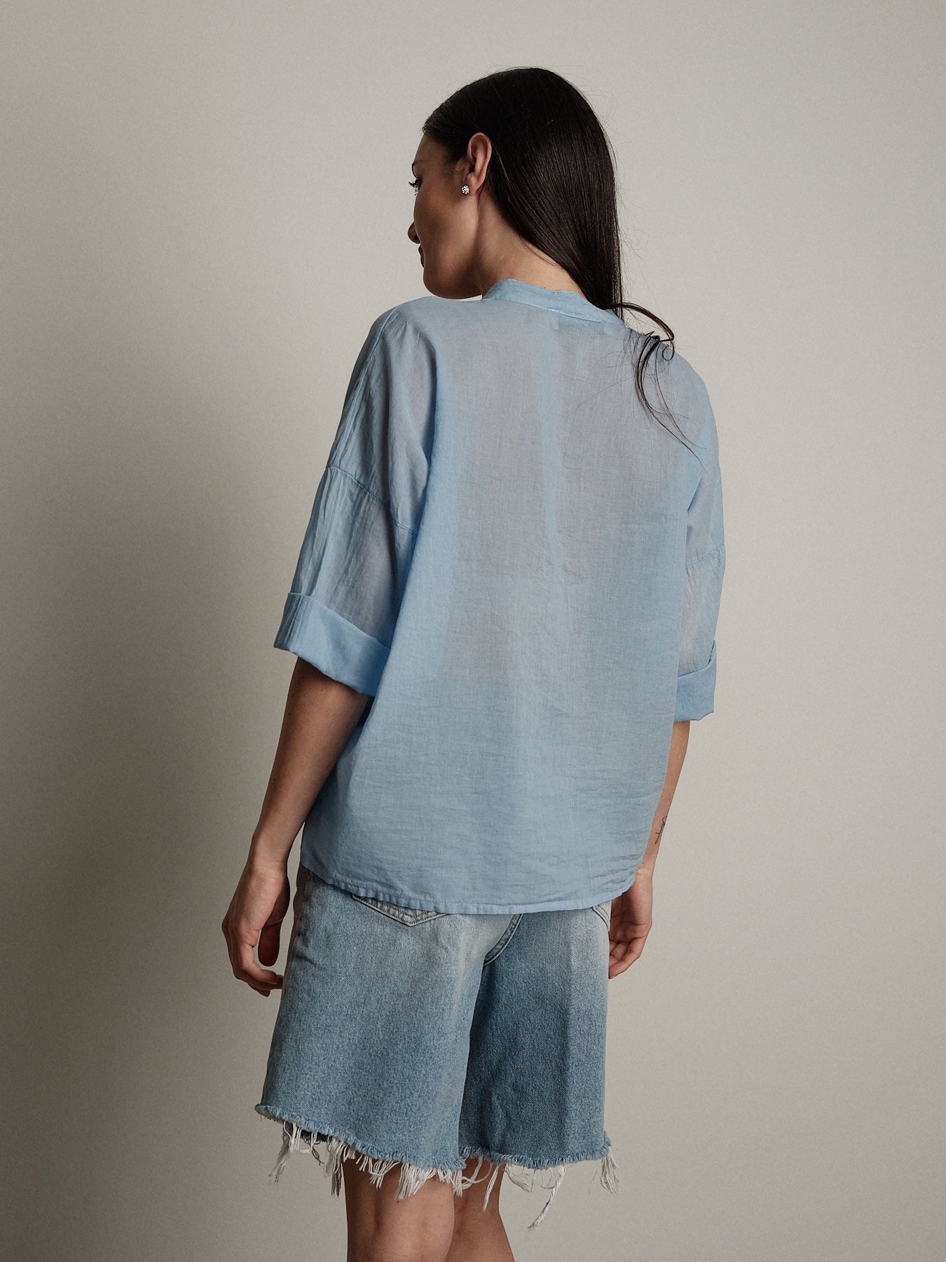 Light blue voile shirt PREORDER 12/06 SIZE S