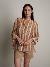 Camicia "virale" cammello/india