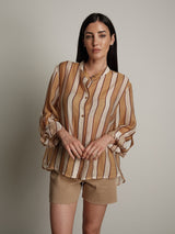 Camicia "virale" cammello/india