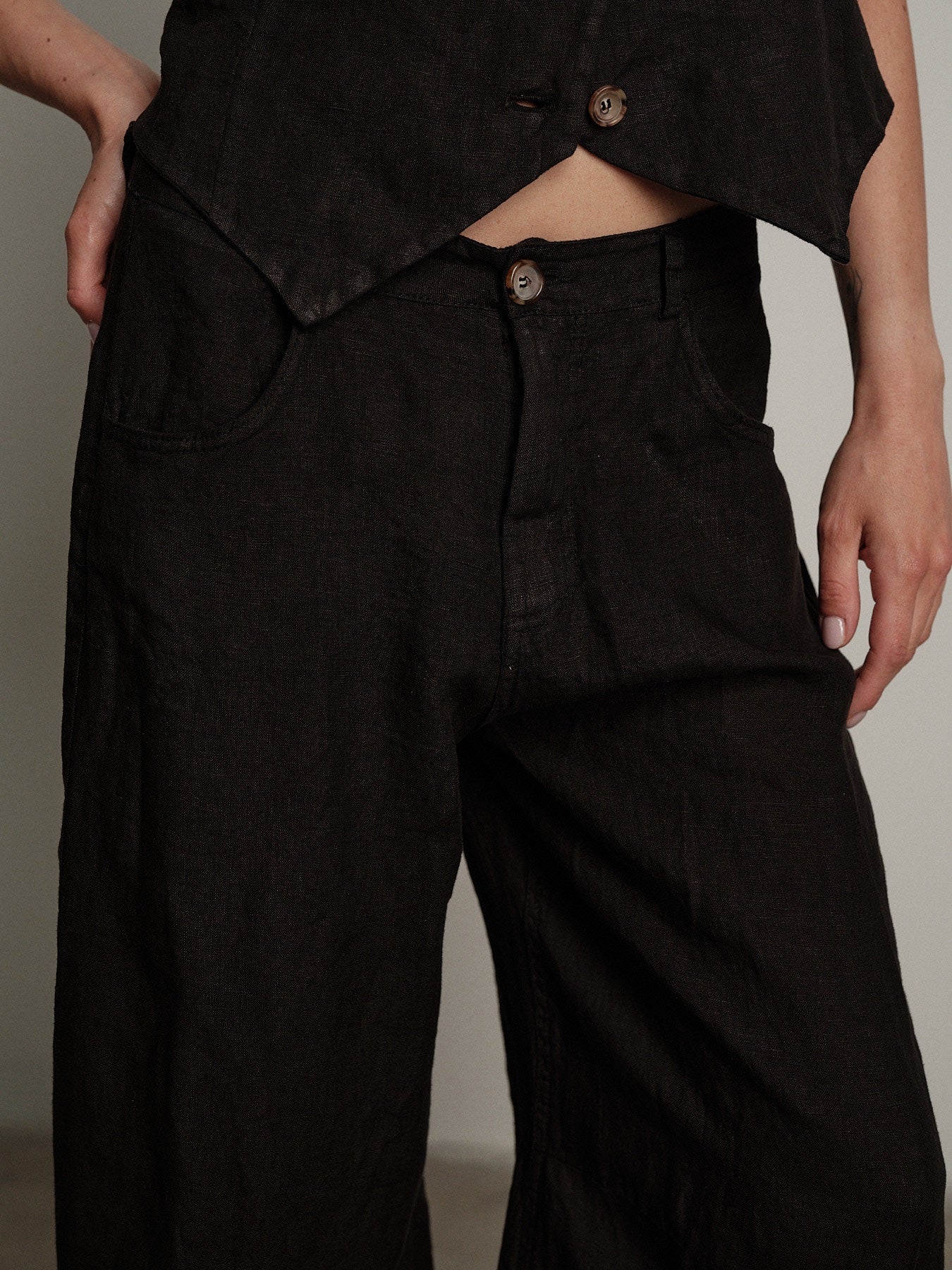 Pantalone Aurora barrel nero