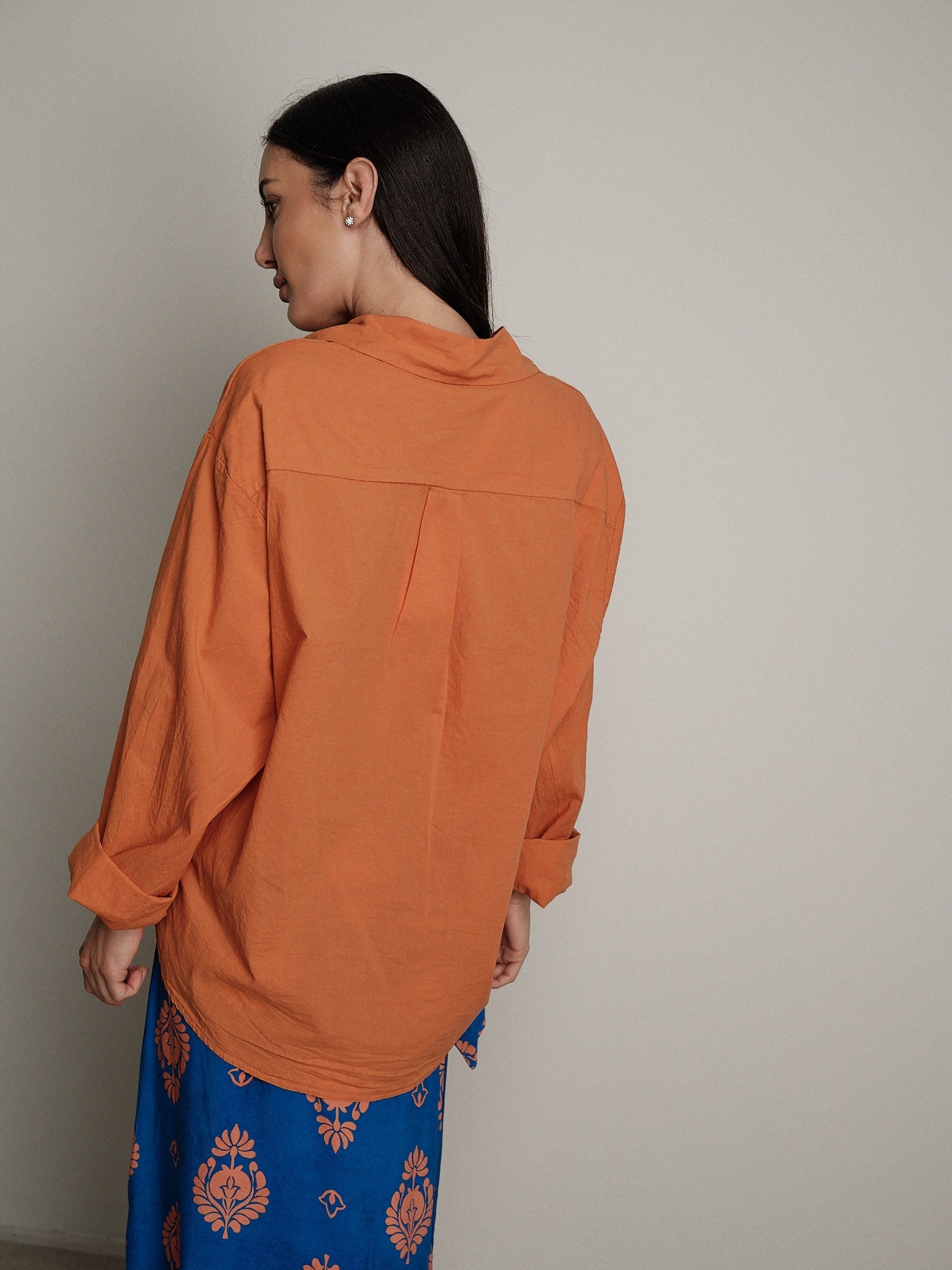 Camicia mussola arancio