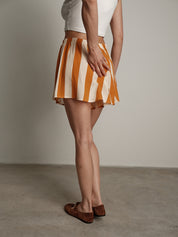 Ochre striped shorts