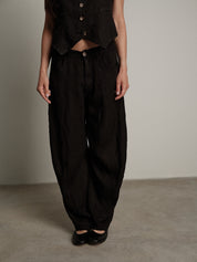 Pantalone Aurora barrel nero