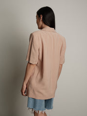 Giacca m/m lino viscosa beige