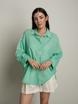 Camicia mussola acqua marina