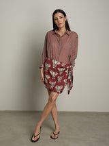 Camicia riga india/beige