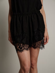 Black lingerie shorts