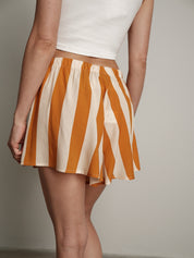 Ochre striped shorts