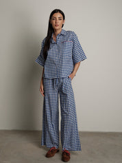 Camicia vichy blu elettrico new