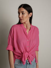 Fuchsia voile shirt