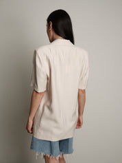 Giacca m/m lino viscosa burro