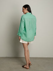 Camicia mussola acqua marina