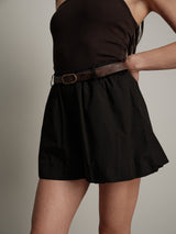 Black balloon shorts