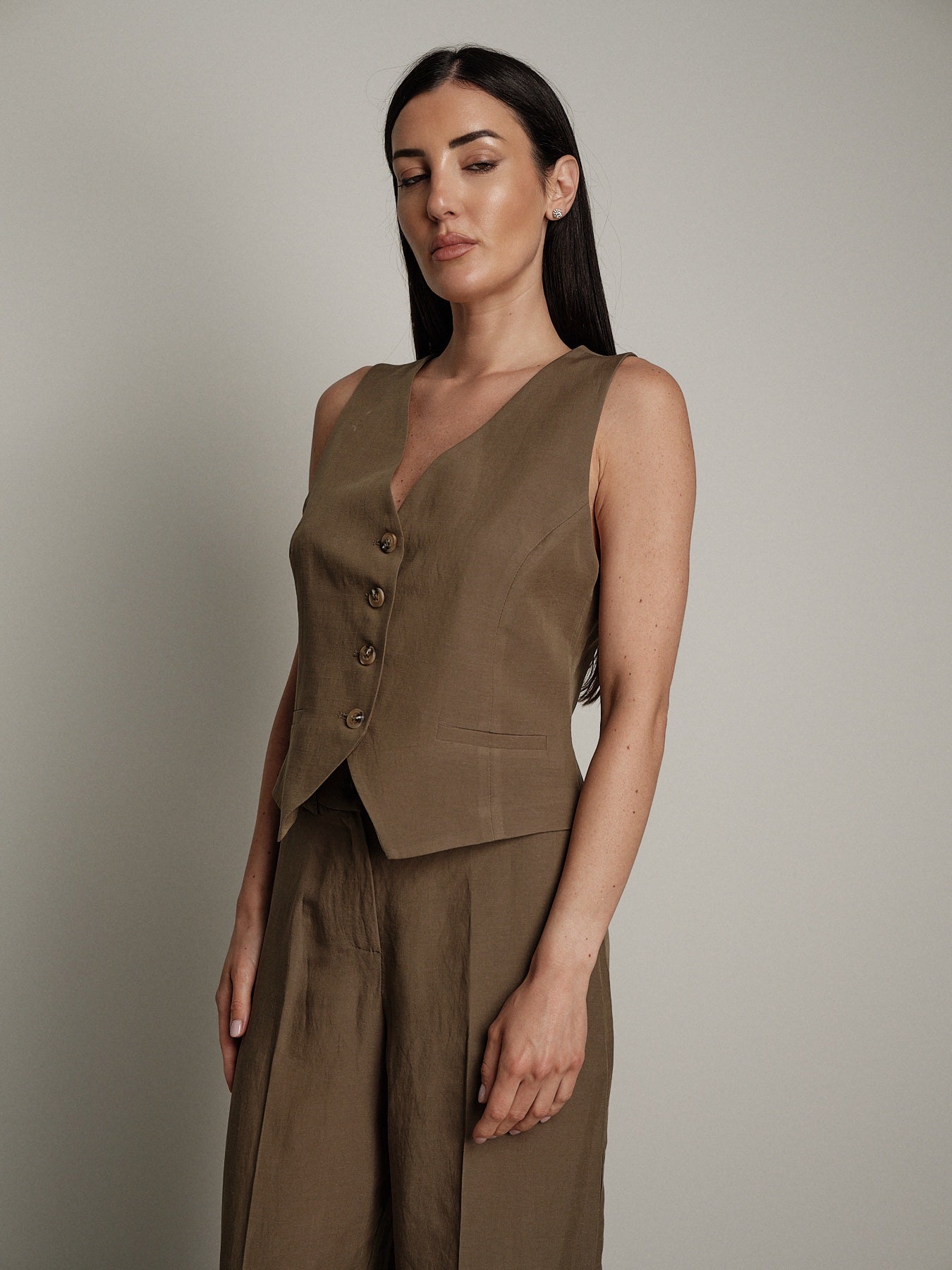Completo gilet + pantalone Moon militare