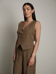 Completo gilet + pantalone Moon militare