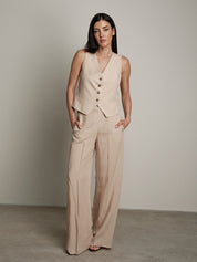 Completo gilet + pantalone Moon gesso