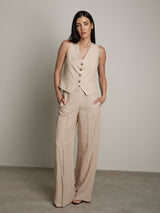 Completo gilet + pantalone Moon gesso