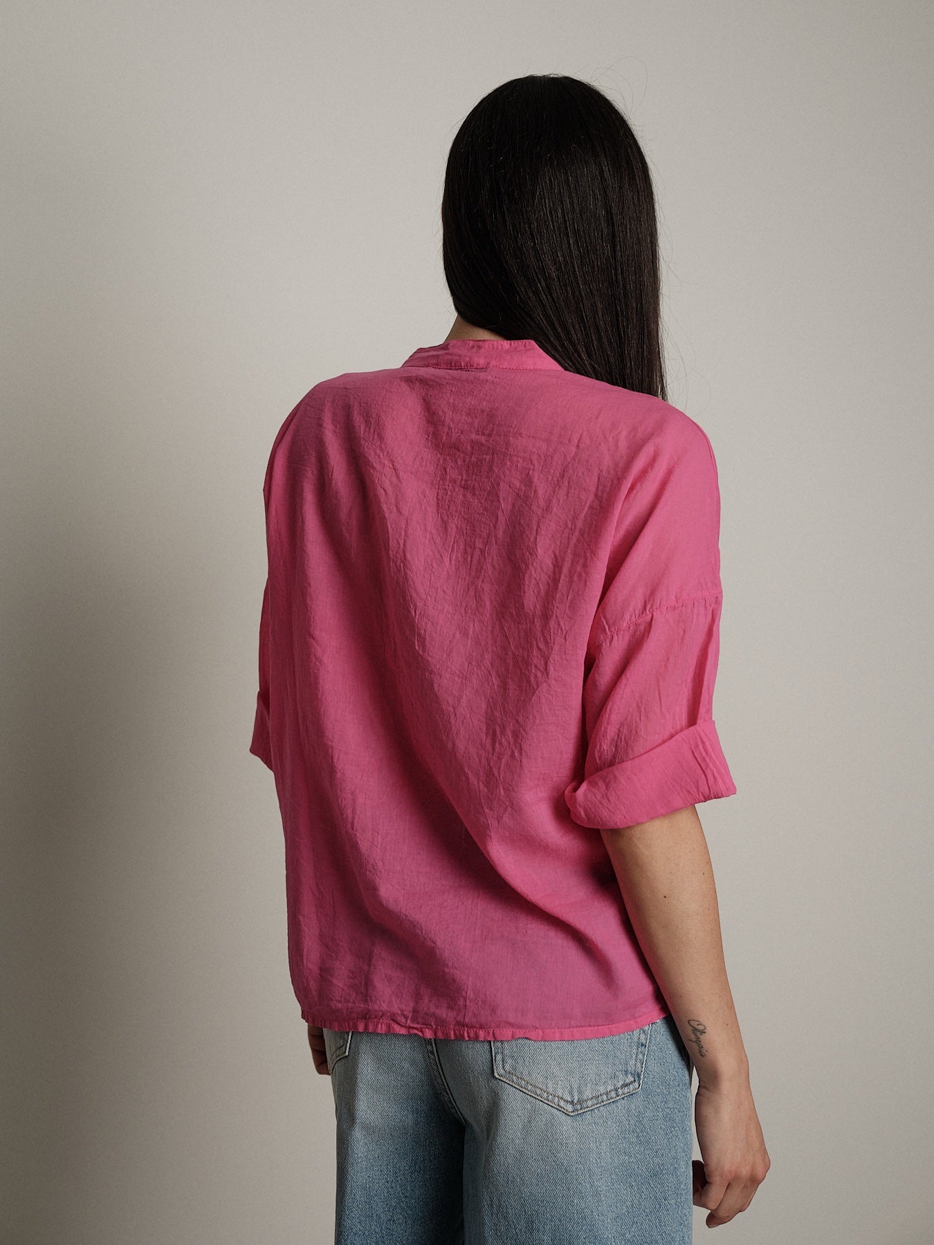 Fuchsia voile shirt