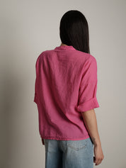 Fuchsia voile shirt