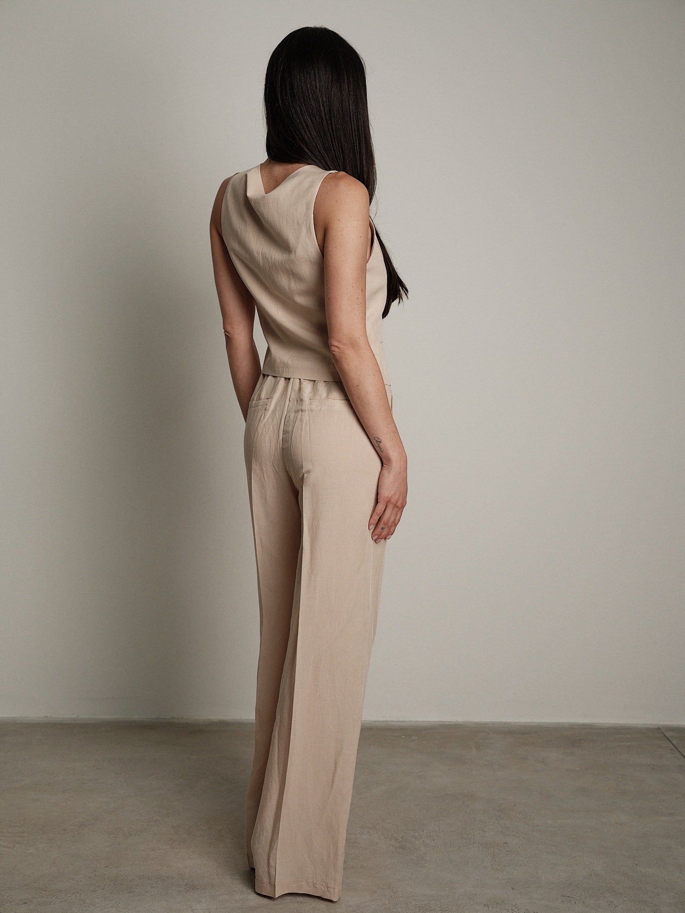 Completo gilet + pantalone Moon gesso