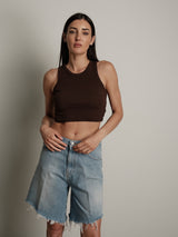 Top scollo americana crop (colori all'interno) PREORDINE NERO E BIANCO 16/06