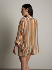 Camicia "virale" cammello/india
