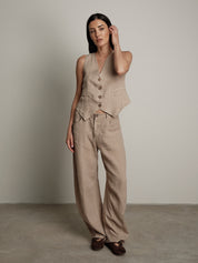 Pantalone Aurora barrel sabbia PREORDINE 22/06