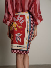 Gonna stampa "virale" rosso/rosa PREORDINE 29/06