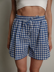 Electric blue vichy shorts new