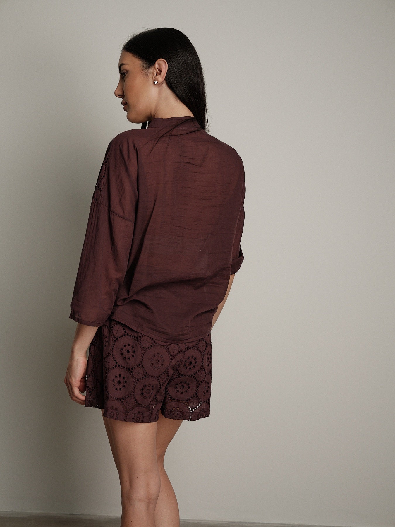Lightweight fig sangallo shorts PREORDER 18/06