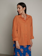 Camicia mussola arancio