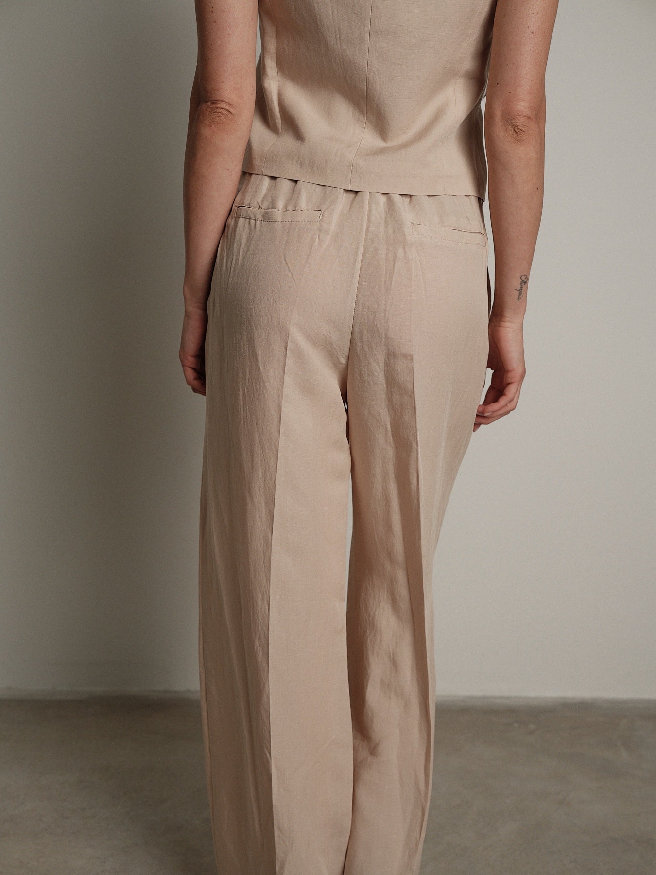 Completo gilet + pantalone Moon gesso
