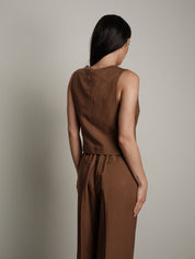 Completo gilet + pantalone Moon tabacco