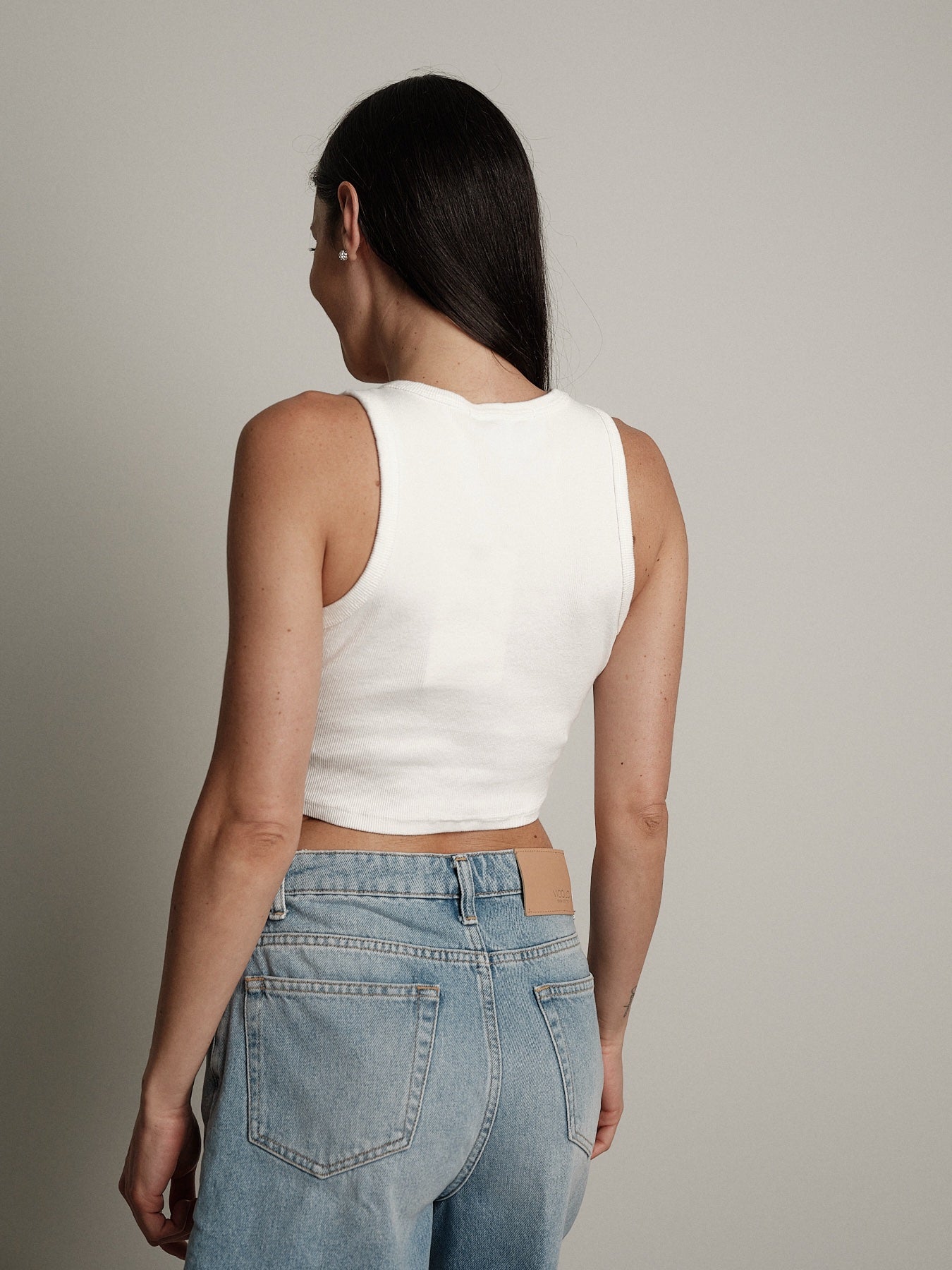 Top scollo americana crop (colori all'interno) PREORDINE NERO E BIANCO 16/06