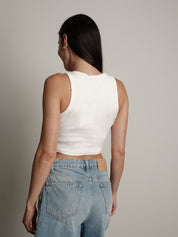 Top scollo americana crop (colori all'interno) PREORDINE NERO E BIANCO 16/06