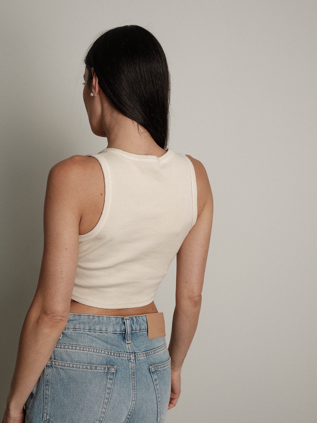 Top scollo americana crop (colori all'interno) PREORDINE NERO E BIANCO 16/06
