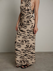 Beige zebra skirt