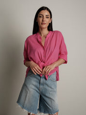 Fuchsia voile shirt