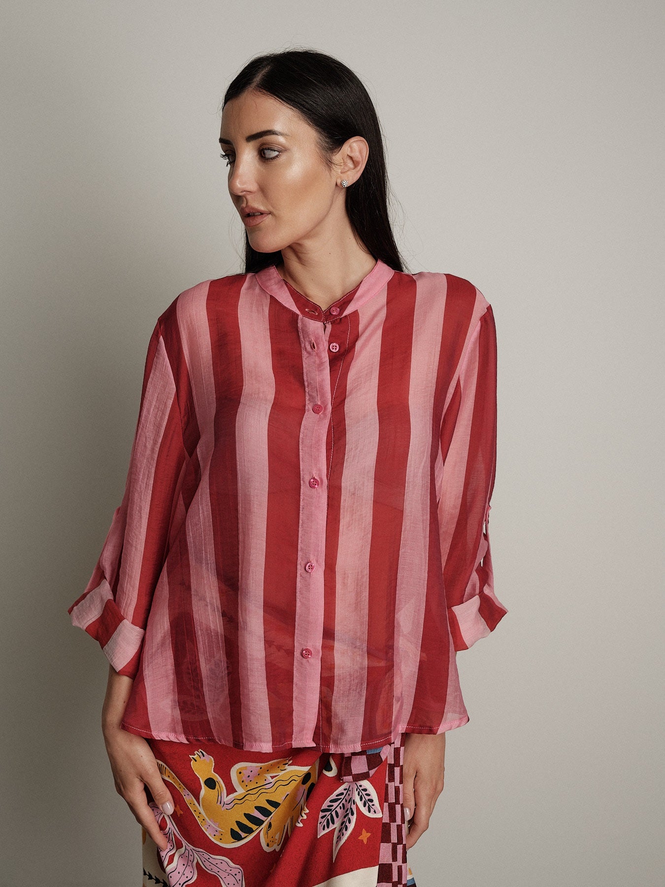 Camicia "virale" rossa/fucsia