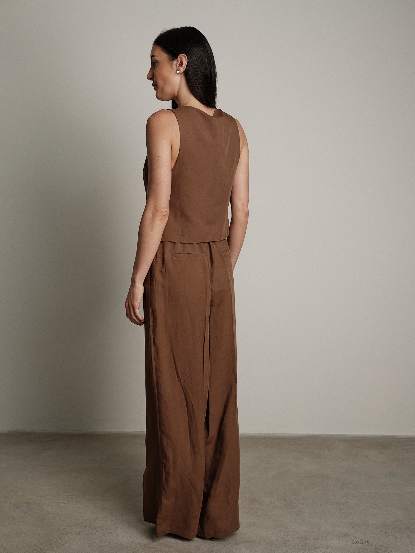 Completo gilet + pantalone Moon tabacco